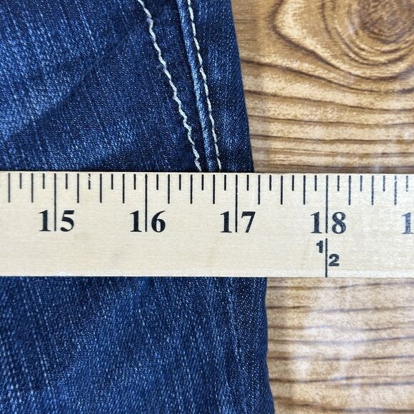 Miss Me Jeans Women’s 27 Blue Skinny JP46565 Sequence Embroidered Flap Pockets - Picture 6 of 16